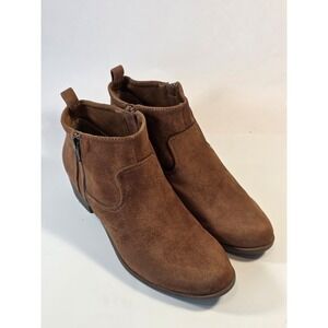 American Heritage Authentic Women's Size 10 Chestnut Zip Up Ankle Bootie Boots